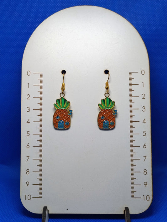 PIÑA BOB ESPONJA, METAL ESMALTADO, FANTASÍA DORADO